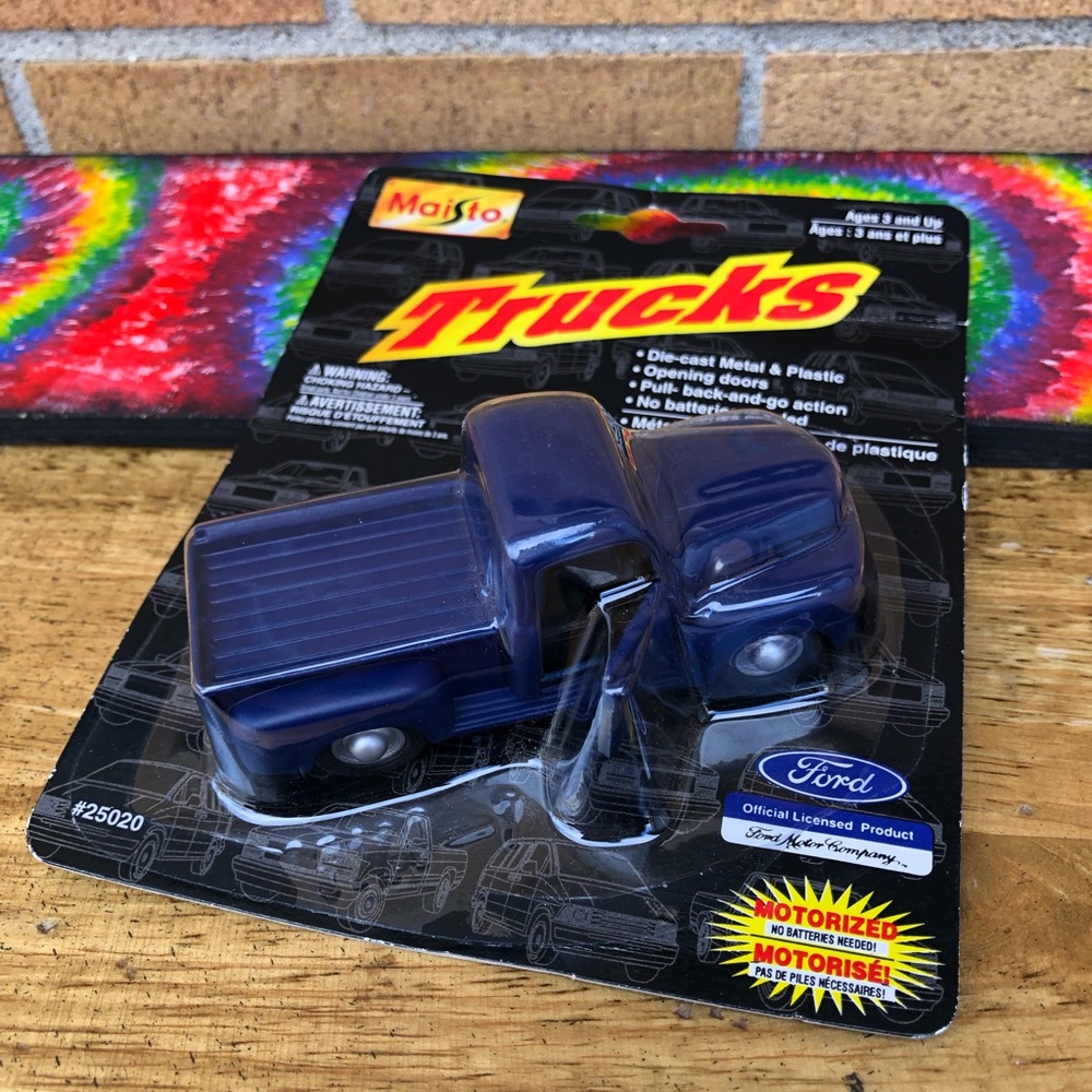 Maisto Vintage Ford Blue Pickup truck 1950s Die cast motorized toy car 1998 💙